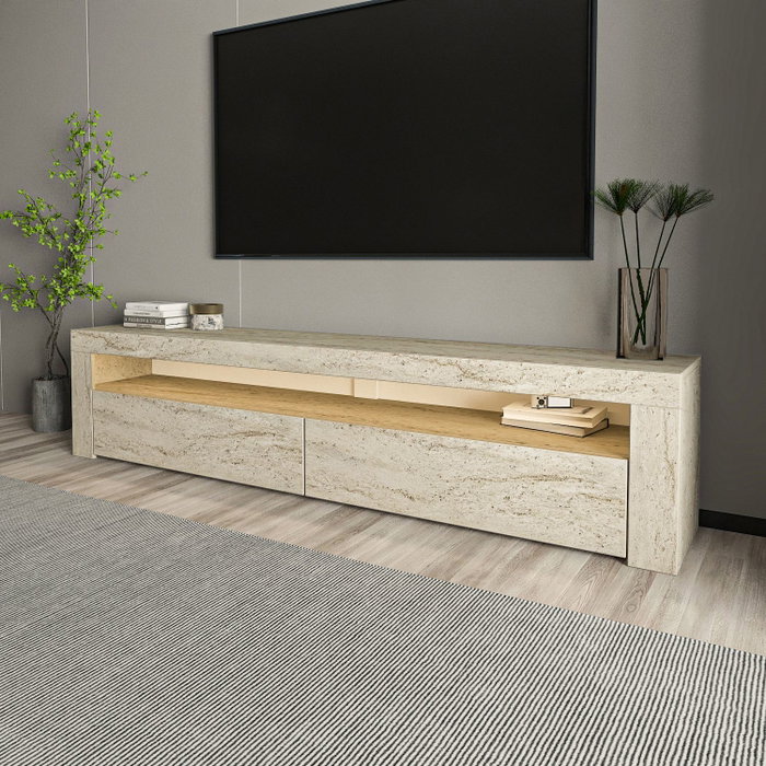 Hanah Home Soporte para TV Batı - Travertino Hanah Home Soporte para TV Batı - Travertino